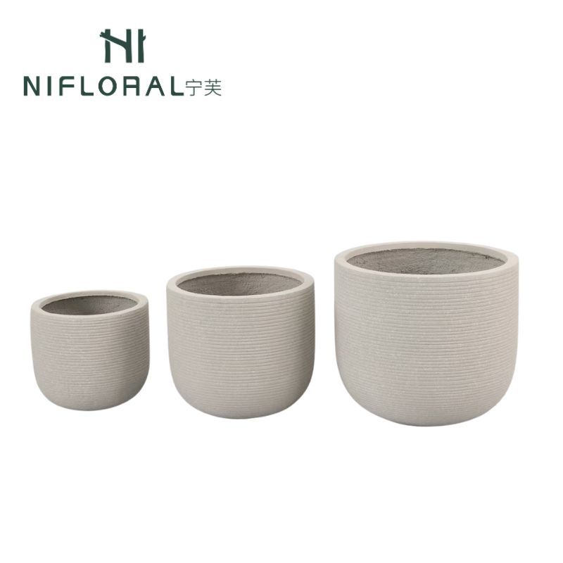 Simple Design Home Garden Decor Striated Cement Planter/Pot,Simple Design Home Garden Decor Striated Cement Planter/Pot