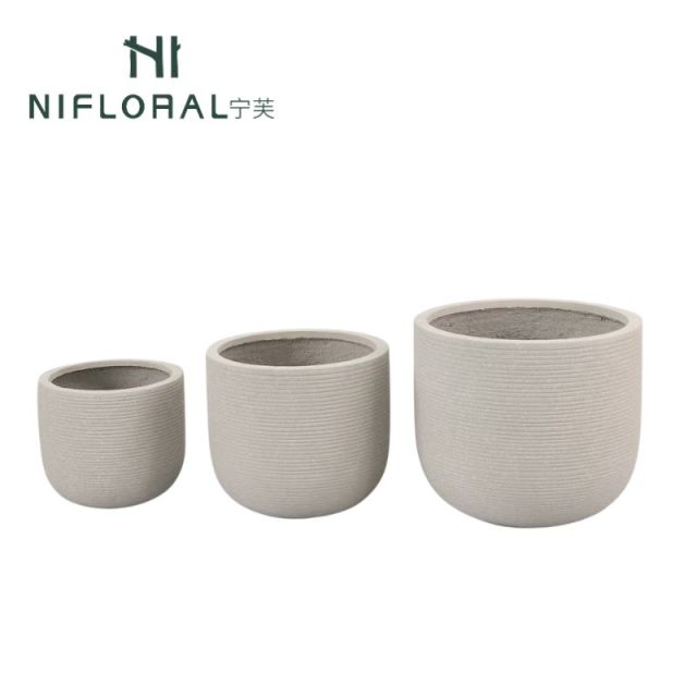 Simple Design Home Garden Decor Striated Cement Planter/Pot,Simple Design Home Garden Decor Striated Cement Planter/Pot