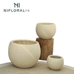 Simple Design Round Shape Flower Cement Planters,Simple Design Round Shape Flower Cement Planters