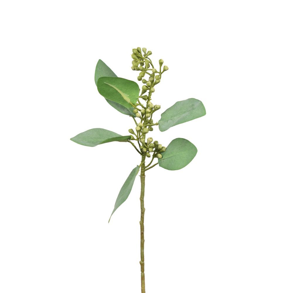 25CM Mini Faux Eucalyptus Greenery Stem with Fruits,25CM Mini Faux Eucalyptus Greenery Stem with Fruits