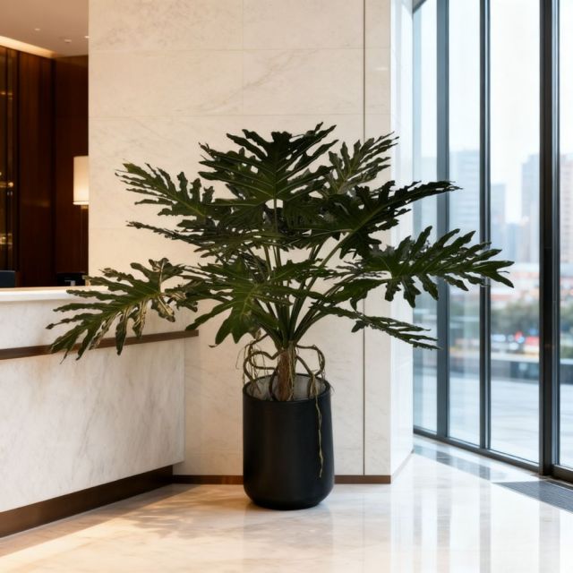 Custom Design 150CM Realistic Potted Philodendron Plants,Custom Design Realistic Potted Philodendron Plants