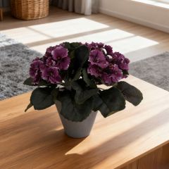 Small Size Table Decor Artificial Potted Violet Flowers Plant,Small Size Table Decor Artificial Potted Violet Flowers Plant