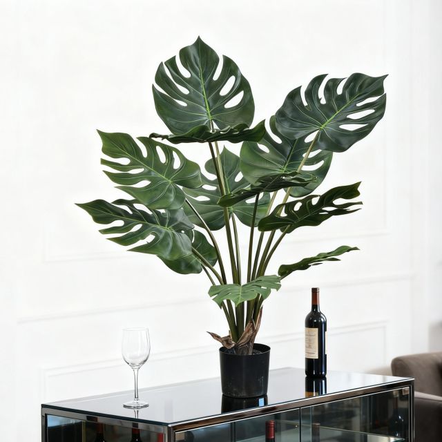 FAUX MONSTERA POTTED PLANTS,FAUX MONSTERA POTTED PLANTS