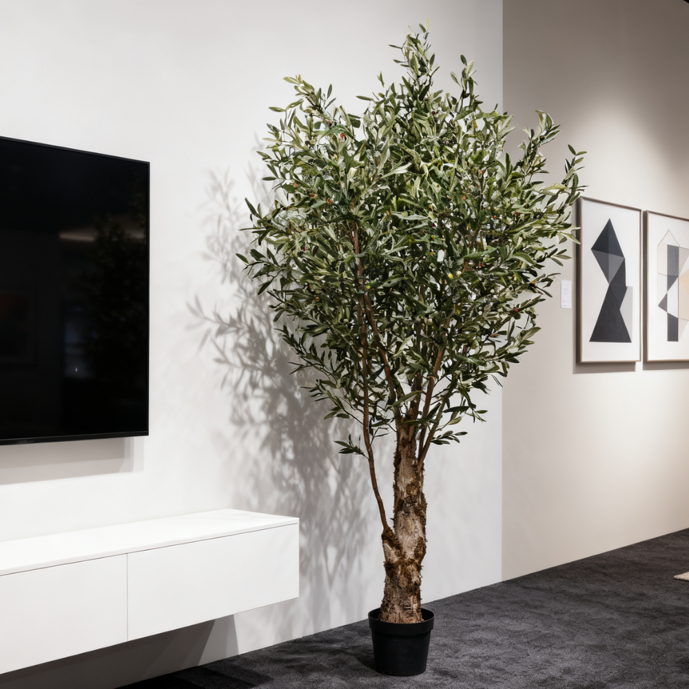 270CM NATURAL TRUNKS ARTIFICIAL OLIVE TREE,Wholesale Lifelike 270CM (9') Natural Trunks Artificial Olive Trees - Premium Faux Foliage, Durable Structure, Chinese Suppliers, Perfect for Luxury Spaces