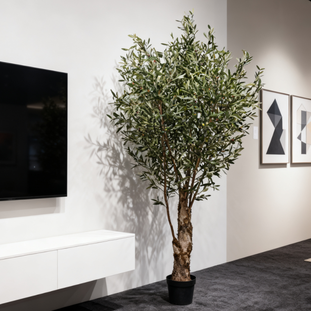 270CM NATURAL TRUNKS ARTIFICIAL OLIVE TREE,Wholesale Lifelike 270CM (9') Natural Trunks Artificial Olive Trees - Premium Faux Foliage, Durable Structure, Chinese Suppliers, Perfect for Luxury Spaces