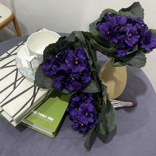 Small Size Home Table Decor Faux Violet Flowers,Small Size Home Table Decor Faux Violet Flowers