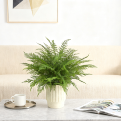Nearly Natural Artificial Potted Fern Arrangement Plants in Cement Pot,Nearly Natural Artificial Potted Fern Arrangement Plants in Cement Pot