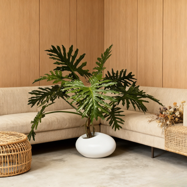 High Quality Faux Philodendron Leaves Potted Plant,High Quality Faux Philodendron Leaves Potted Plant