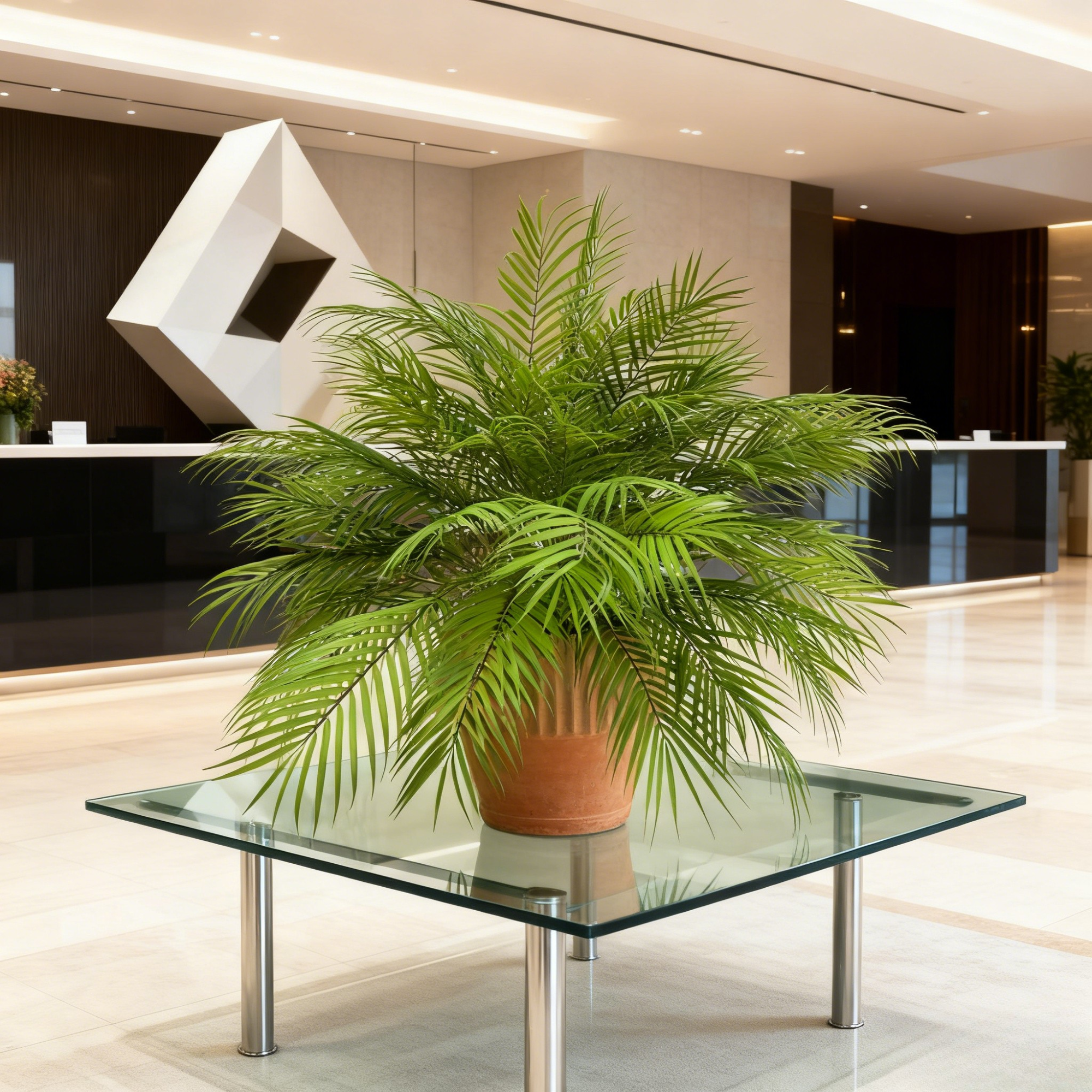 Table Decor Realistic Faux Potted Palm Leaves Arrangement,Table Decor Realistic Faux Potted Palm Leaves Arrangement