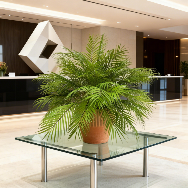 Table Decor Realistic Faux Potted Palm Leaves Arrangement,Table Decor Realistic Faux Potted Palm Leaves Arrangement