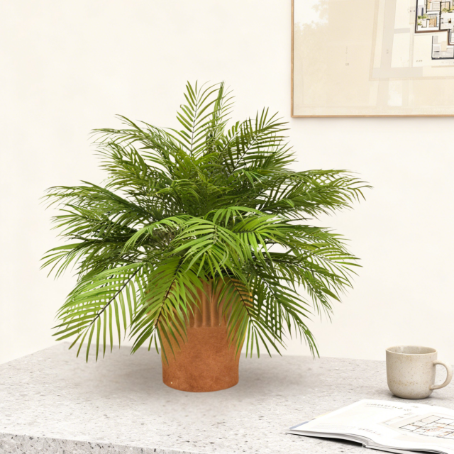 Table Decor Realistic Faux Potted Palm Leaves Arrangement,Table Decor Realistic Faux Potted Palm Leaves Arrangement