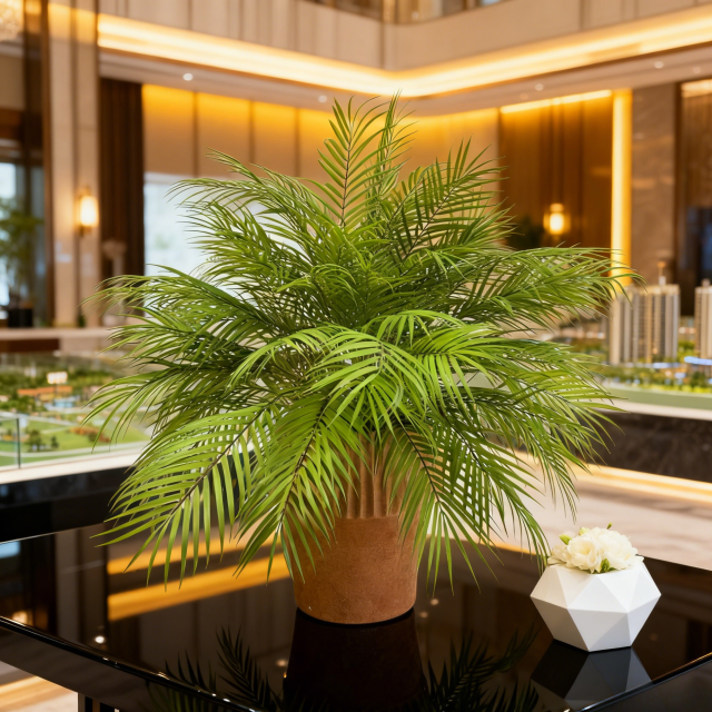Table Decor Realistic Faux Potted Palm Leaves Arrangement,Table Decor Realistic Faux Potted Palm Leaves Arrangement