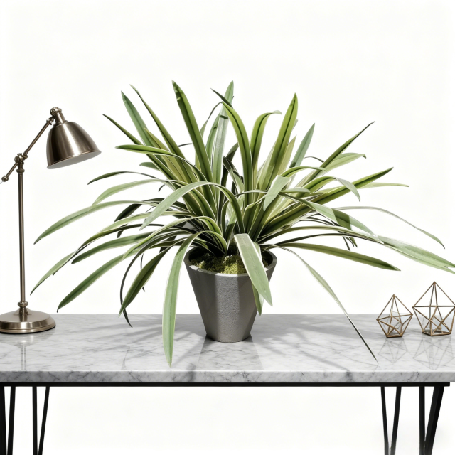 Real Touch Table Decor Faux Potted Spider Plants,Real Touch Table Decor Faux Potted Spider Plants