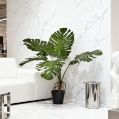 Custom Design Stylish Faux PU Monstera Leaves Potted Plant,Custom Design Stylish Faux PU Monstera Leaves Potted Plant