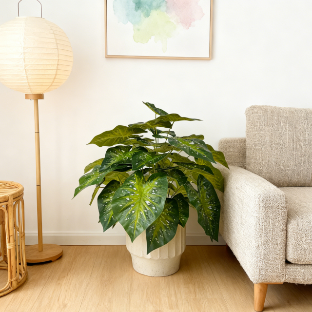 Custom Design Premium Faux Potted Alocasia Plants,Custom Design Premium Faux Potted Alocasia Plants