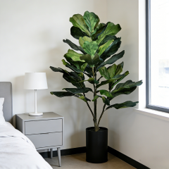90CM Realistic Faux Fiddle Leaf Fig Tree,Wholesale 90cm(3.0') Realistic Faux Fiddle Leaf Fig Tree | Versatile Greenery Decor for Home, Office & Commercial Space | Chinese Supplier