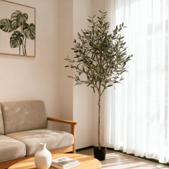 180CM-300CM ARTIFICIAL OLIVE TREES in NATURAL TRUNKS,Wholesale 180-300cm(6'-10') Natural Trunk Artificial Olive Trees | Modern Art Decor for Café & Bar | Chinese Supplier