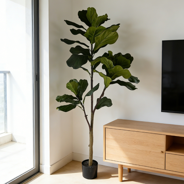 155CM Fiddle Leaf Fig Tree,Wholesale 155cm(5') Fiddle Leaf Fig Tree | Versatile Greenery Decor for Home, Office & Public Space | Chinese Supplier