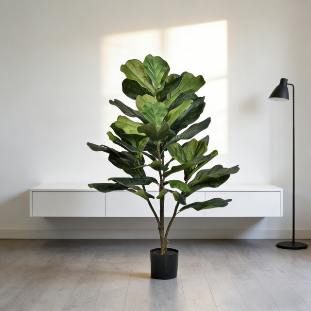 90CM Realistic Faux Fiddle Leaf Fig Tree,Wholesale 90cm(3.0') Realistic Faux Fiddle Leaf Fig Tree | Versatile Greenery Decor for Home, Office & Commercial Space | Chinese Supplier