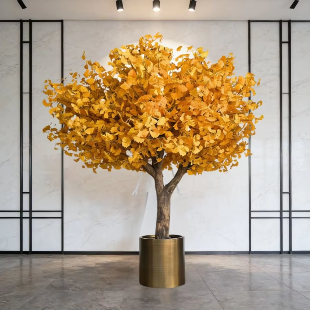 Custom Design 270CM High Simulated Big Size Ginkgo Leaves Tree,Custom Design 270CM High Simulated Big Size Ginkgo Leaves Tree