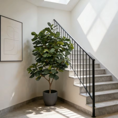 Realistic Faux Fiddle Leaf Fig Tree with Natural Trunks,Realistic Faux Fiddle Leaf Fig Tree with Natural Trunks