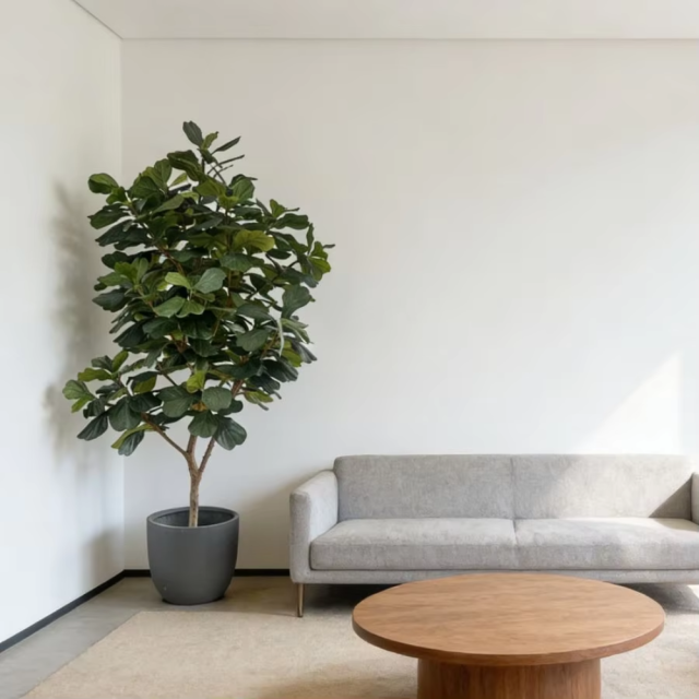 Realistic Faux Fiddle Leaf Fig Tree with Natural Trunks,Realistic Faux Fiddle Leaf Fig Tree with Natural Trunks