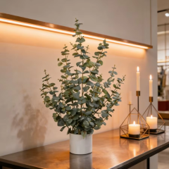 Desktop Decor Fabric Leaves Faux Eucalyptus Potted Plants,Desktop Decor Fabric Leaves Faux Eucalyptus Potted Plants