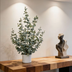 Desktop Decor Fabric Leaves Faux Eucalyptus Potted Plants,Desktop Decor Fabric Leaves Faux Eucalyptus Potted Plants