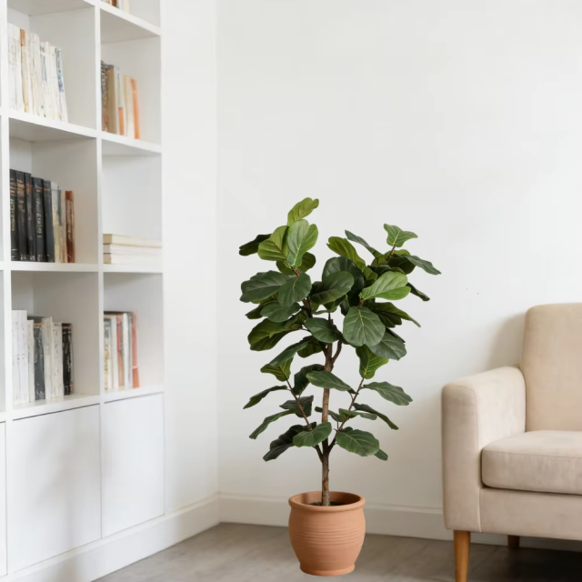 150CM-210CM Artificial Fiddle Leaf Fig Trees with Natural Trunks,150CM-210CM Artificial Fiddle Leaf Fig Trees with Natural Trunks