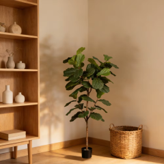 150CM-210CM Artificial Fiddle Leaf Fig Trees with Natural Trunks,150CM-210CM Artificial Fiddle Leaf Fig Trees with Natural Trunks