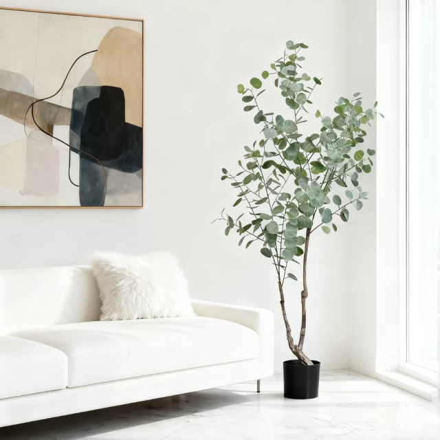 170CM Round Leaves Eucalyptus Tree,170CM Round Leaves Eucalyptus Tree