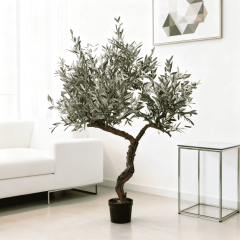 190CM STYLISH FAUX OLIVE TREE,Wholesale 190cm(6.2') Natural Trunk Artificial Olive Tree | Modern Art Decor for Restaurant & Hotel | Chinese Supplier