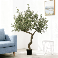 190CM STYLISH FAUX OLIVE TREE,Wholesale 190cm(6.2') Natural Trunk Artificial Olive Tree | Modern Art Decor for Restaurant & Hotel | Chinese Supplier