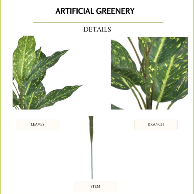 60CM Artificial Evergreen Leaf Bush,60CM Artificial Evergreen Leaf Bush
