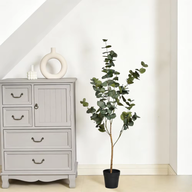 90CM-160CM ARTIFICIAL EUCALYPTUS POTTED TREES,Wholesale Artificial Eucalyptus Potted Trees 90CM(3')-160CM(5.3') - Home/Office/Boutique Decor, Natural-Looking Chinese Suppliers