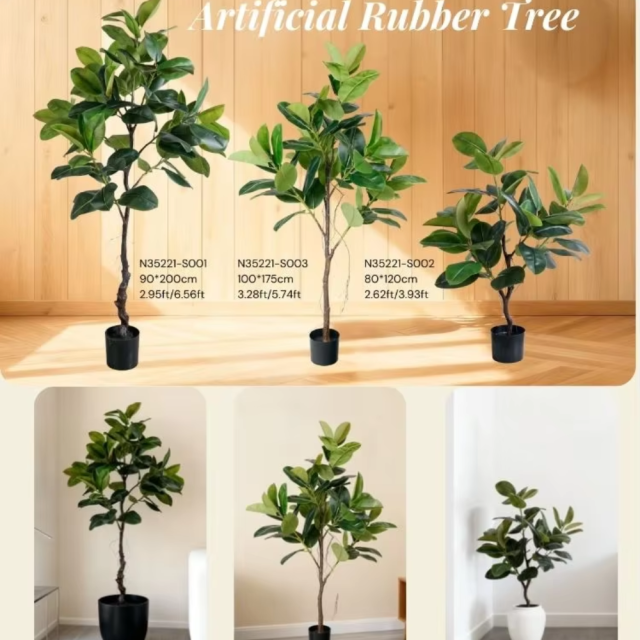 120CM-200CM REALISTIC FAUX RUBBER TREES,Wholesale High Quality 120CM (4') - 200CM (6.6') Realistic Faux Rubber Trees - Natural Look, Chinese Suppliers