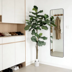 ARTIFICIAL FIDDLE LEAF FIG TREE in PLASTIC WHITE POT 120CM-180CM,120CM(4') 150CM(5') 180CM(6') ARTIFICIAL FIDDLE LEAF FIG TREE -- Chinese suppliers