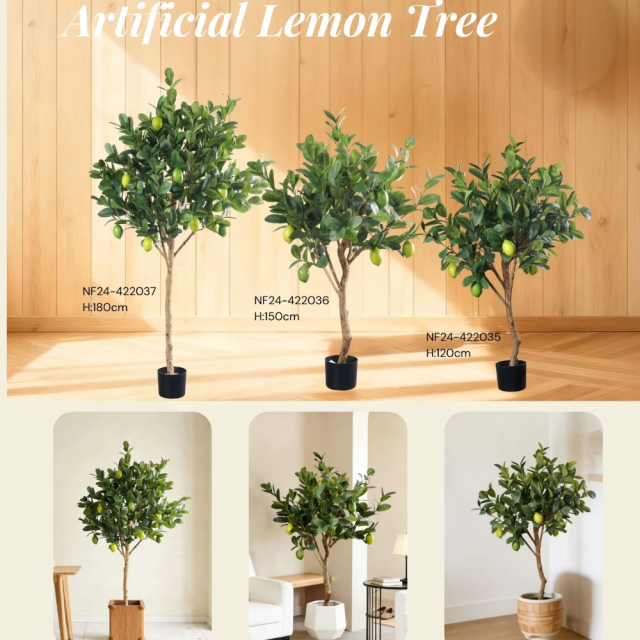 FAUX LEMON TREES in NATURAL TRUNKS 120CM-180CM,120CM(4')/150CM(5')/180CM(6') ARTIFICIAL LEMON TREE -- Chinese suppliers