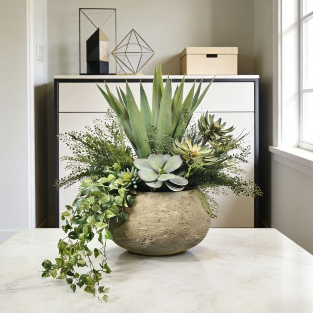 Custom Design Table Decor Plant Evergreen Faux Plant Arrangement,Custom Design Table Decor Plant Evergreen Faux Plant Arrangement