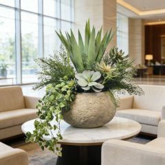 Custom Design Table Decor Plant Evergreen Faux Plant Arrangement,Custom Design Table Decor Plant Evergreen Faux Plant Arrangement