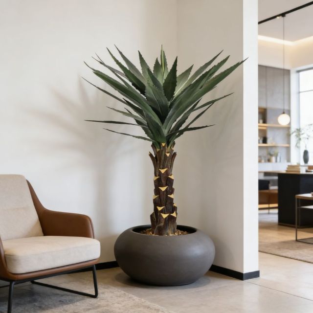 High Simulated Indoor Decor Artificial Agave Plants in Plastic Black Pot,High Simulated Indoor Decor Artificial Agave Plants in Plastic Black Pot