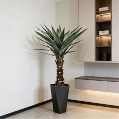 High Simulated Indoor Decor Artificial Agave Plants in Plastic Black Pot,High Simulated Indoor Decor Artificial Agave Plants in Plastic Black Pot