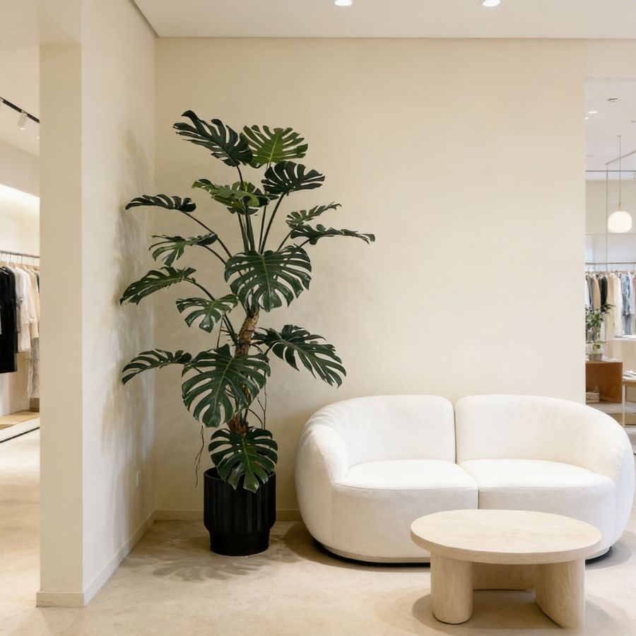 Custom Design 200CM Highly Realistic Faux Monstera Plant in Natural Trunks,Custom Design 200CM Highly Realistic Faux Monstera Plant in Natural Trunks