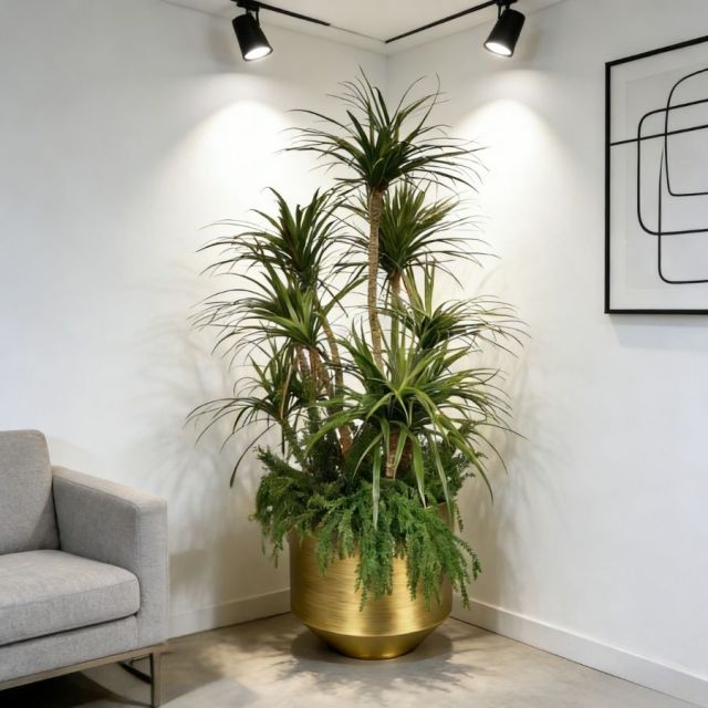 Custom Luxury Design 200CM Faux Greenery Plants Arrangement in Metal Pot,Custom Luxury Design 200CM Faux Greenery Plants Arrangement in Metal Pot