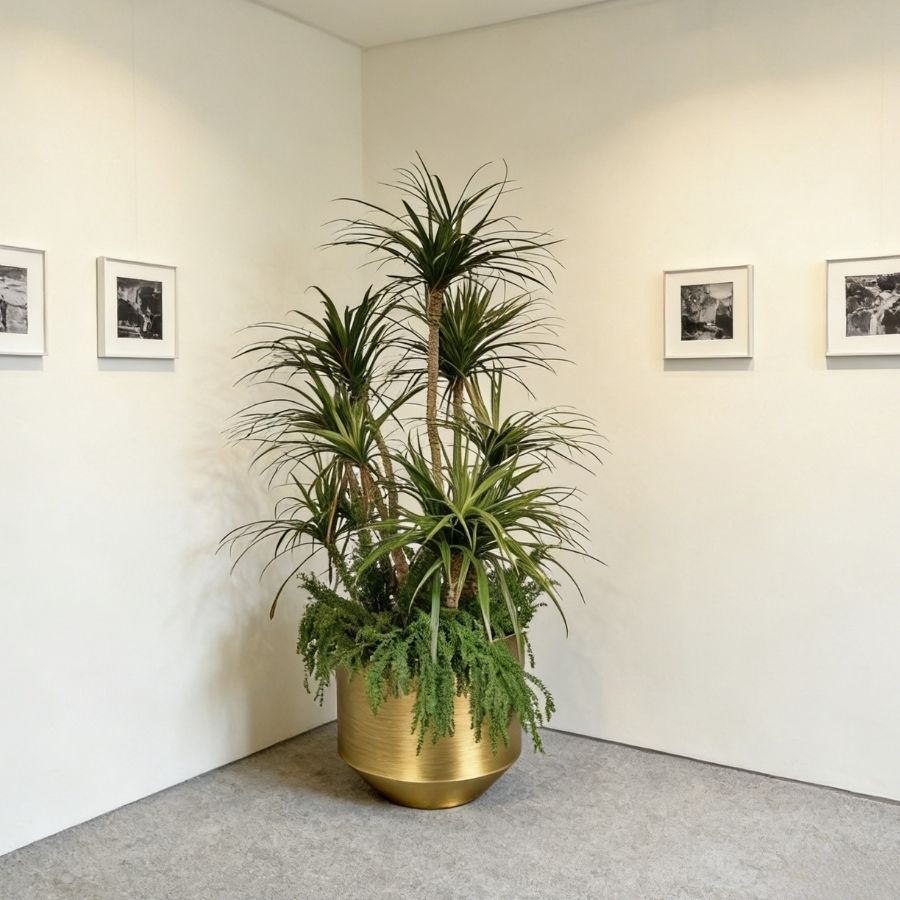 Custom Luxury Design 200CM Faux Greenery Plants Arrangement in Metal Pot,Custom Luxury Design 200CM Faux Greenery Plants Arrangement in Metal Pot