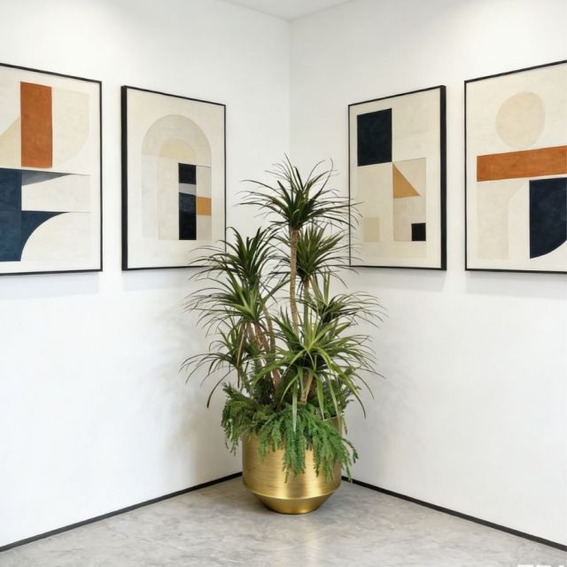 Custom Luxury Design 200CM Faux Greenery Plants Arrangement in Metal Pot,Custom Luxury Design 200CM Faux Greenery Plants Arrangement in Metal Pot