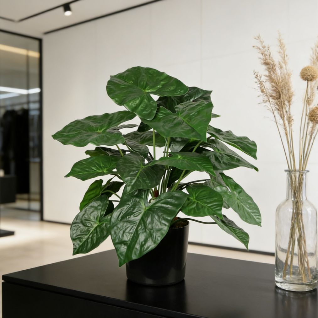 Custom Design Table Decor Plant Faux Alocasia Potted Plants,Custom Design Table Decor Plant Faux Alocasia Potted Plants