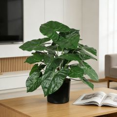 Custom Design Table Decor Plant Faux Alocasia Potted Plants,Custom Design Table Decor Plant Faux Alocasia Potted Plants