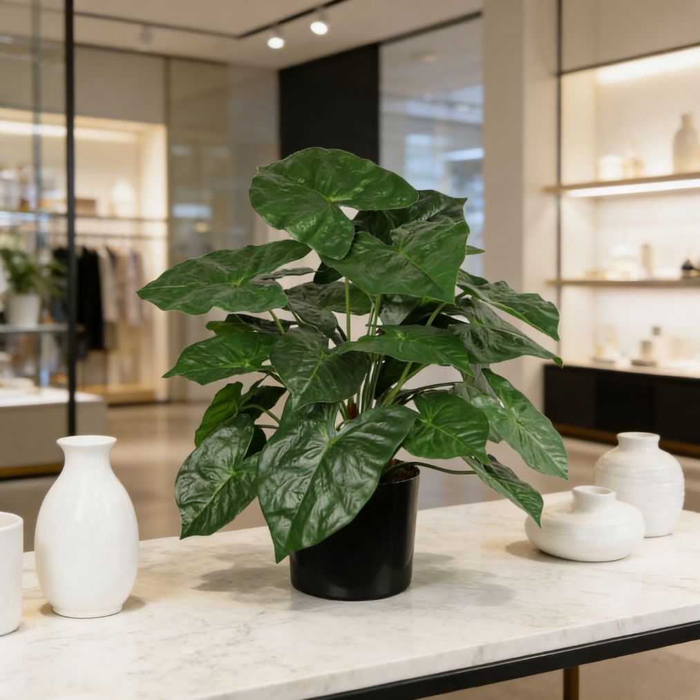 Custom Design Table Decor Plant Faux Alocasia Potted Plants,Custom Design Table Decor Plant Faux Alocasia Potted Plants
