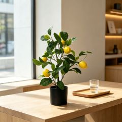 50CM Faux Tabletop Potted Lemon Tree Plant,50CM Faux Tabletop Potted Lemon Tree Plant